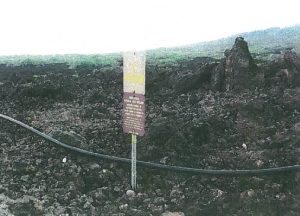 Existing water line at `Ahihi-Kina`u Natural Area Reserve